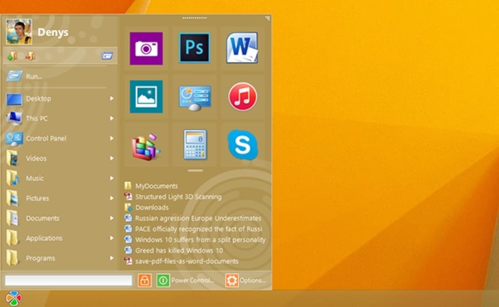 Windows 8 start menu freeware